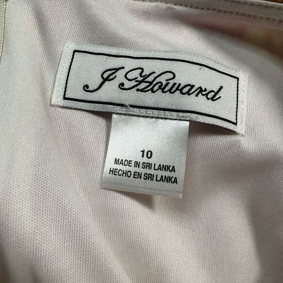 NWT JHoward Women’s Pink Floral Sleeveless Knee Length Spring Summer Dress - 10 - Picture 3 of 5